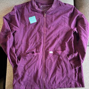 Figs Zapote Scrub Jacket in "Deep Purple" size Small